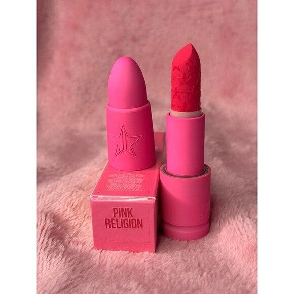 New! Pink Religion Jeffree Star Velvet Trap Lipstick BNIB NWT Collection Rare - Picture 2 of 3